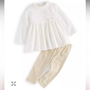Baby Girls Peplum Tunic & Leggings 2 Piece Set First Impressions Macy's Gold 12M